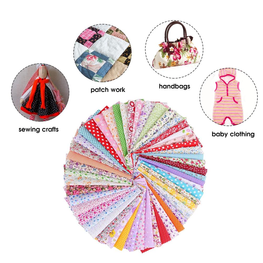 100PCs Square Patch Work Baumwolle gedruckt verschiedene Muster Kleidung Zubehör für DIY Nähen