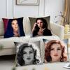 M-Monica Bellucci Kissenbezug Quadratisches Kissen Schlafzimmer Sofa Freizeit Komfortkissen Auto Wohnzimmer Heimdekoration