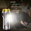 Tříoká malá ocelová svítilna s bleskem Silné světlo Dobíjecí Ultra jasná Přenosná Venkovní osvětlení Mini světlo s klipem na klobouk
