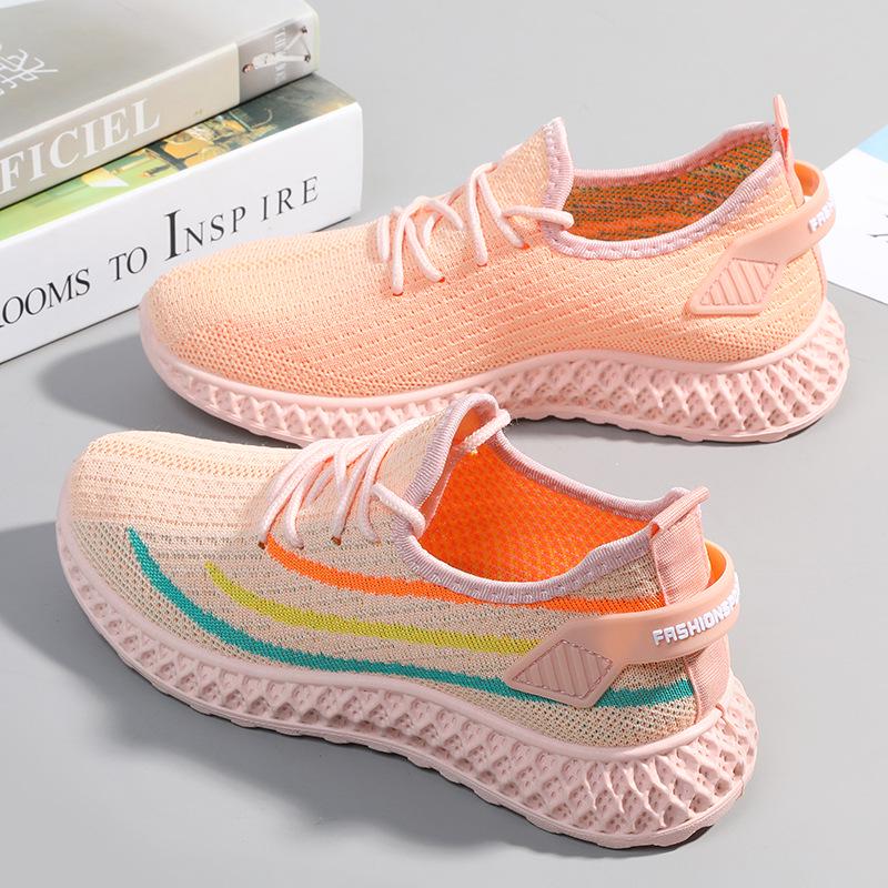 2023 Women's Breathable Mesh Running Shoes - Lightweight White Sneakers for Summer