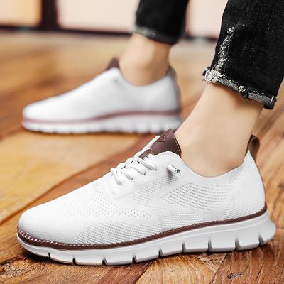 Fashion Men Sneakers Mesh Breathable Solid Color Comfortable Flats Jogging Sports Low Top Footwear Spring Autumn Casual Shoes Zapatillas