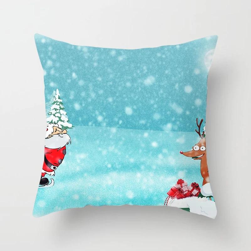 Santa Claus Christmas Pillow Set Sofa Gift Home Decoration Pillow Case Christmas Gift Pillow Case