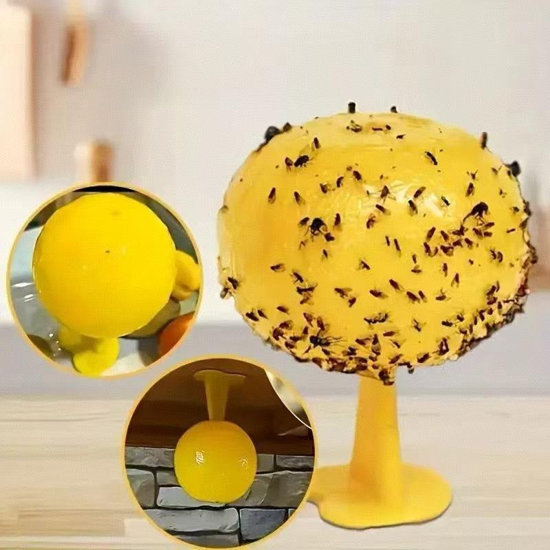 Household Fruit Fly Trap Balls, Sticky Fly Catcher for Midges, Kitchen & Fruit Tree Sticky Insect Trapping Balls 1pc