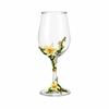 Enamel Clear Stemmed Cup Transparent Glass Goblet Drinkware Tall Glass  Christmas