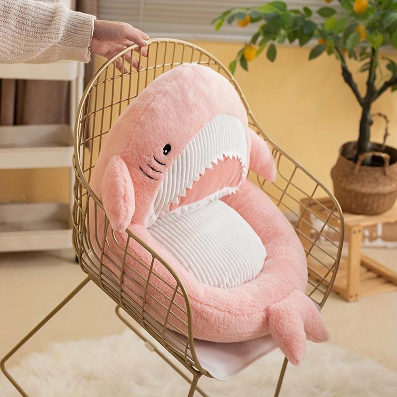 

1 шт. Кавайные подушки на стул в виде акулы, Милые подушки для сиденья для дома, Удобные плюшевые подушки со спинкой, Нескользящая подушка для офисного стула, Подушка татами для геймера 60*60cm/23.62*23.62in