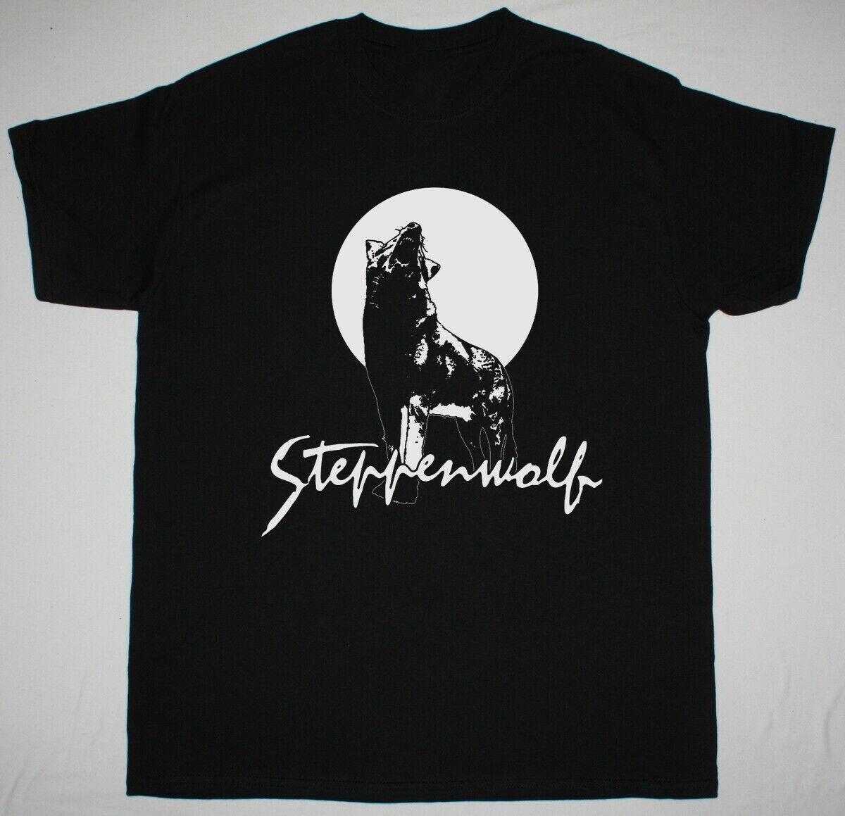STEPPENWOLF band T-shirt Black Cotton Unisex Tee All sizes XA520 S разноцветный