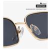 KLASSNUM Lightweight Square Metal Sunglasses UV400 Protection Gradient Lens Trendy Eyewear For Women Men Retro Style Sun Glasses