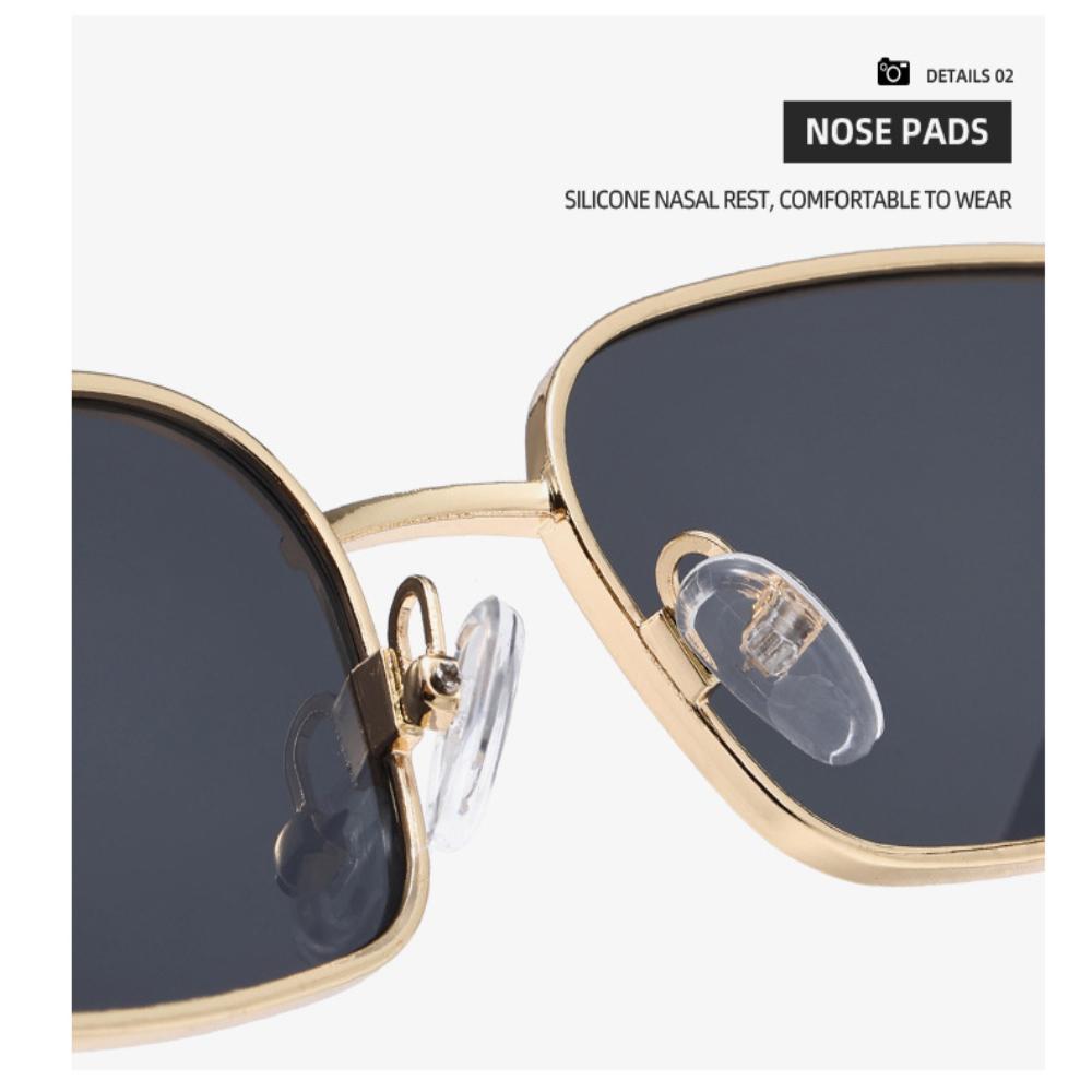 KLASSNUM Lightweight Square Metal Sunglasses UV400 Protection Gradient Lens Trendy Eyewear For Women Men Retro Style Sun Glasses