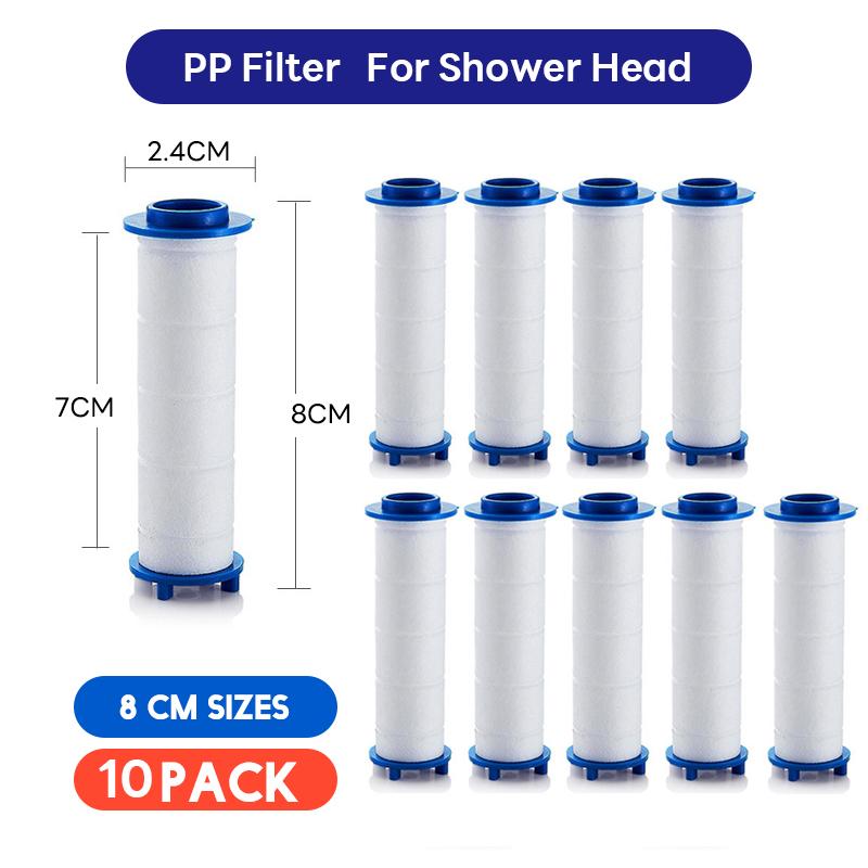 10 Pcs Shower Head Filter,Replacement Shower Head Cotton Filter Set Water Purification,Bathroom Accessories