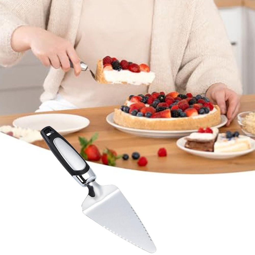Plastic Handle Triangular Cake Spatula Mirror Finish Cheese Shovel Mooncake Shovel  Hotel