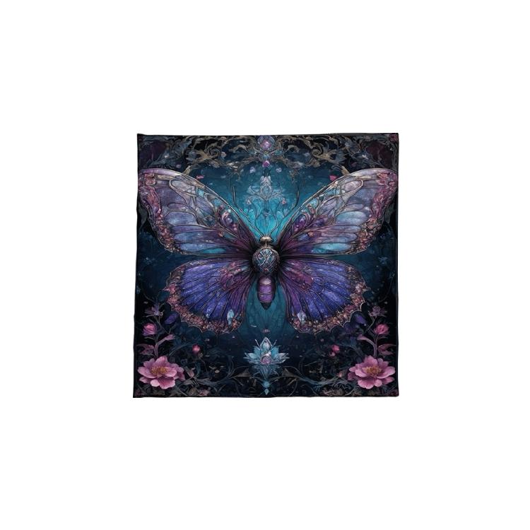 Square Divinations Tapestry Butterfly Flower Astrology Tablecloth Tarots Tablecloth Table Cloth Witchcrafts Supplies 50x50cm
