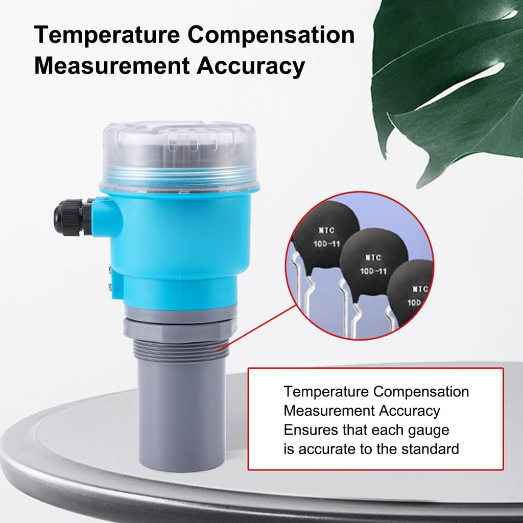 Niveau d'eau ultrasonique DC24V Mètre de niveau de profondeur d'eau et de liquide avec affichage LED et étanche Mètre de niveau de profondeur de liquide multifonctionnel pour aquarium