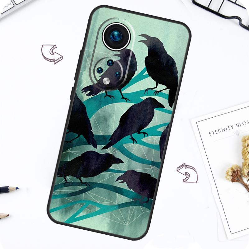 The Raven Halloween Case For Huawei P30 P20 P40 Lite P50 Pro P Smart 2021 Nova 5T Honor X8 X9 50 70 80 Cover