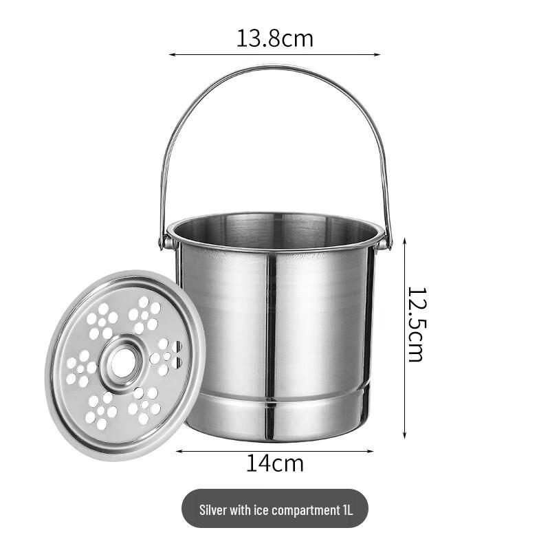 304 Stainless Steel Multi-Purpose Ice & Snack Bucket