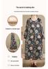 Spring 2026 New Style Plus Size Printed Long-Sleeved Dress with Round Neck