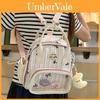 Minimalist Nylon Girls Mini Backpack With Transparent Baguette Bag For Daily Use