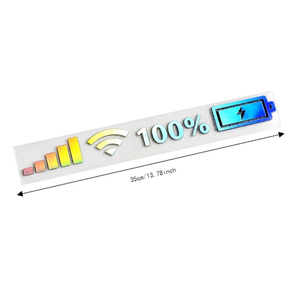 5Pcs PVC Car Reflective Sticker Reflective Finish Waterproof Windshield Decal Wi-Fi Signal Pattern Car Decoration Sticker