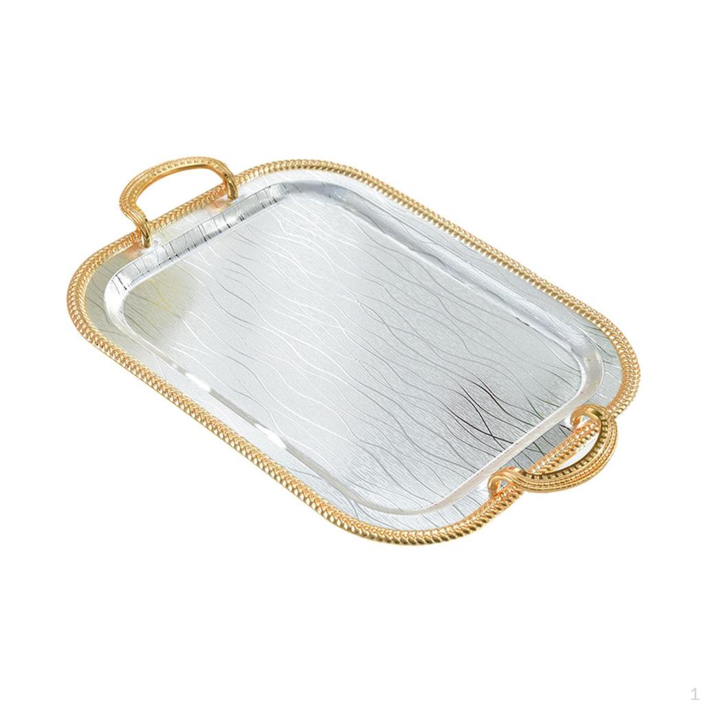 Tavă de Servire Decorativă Multifuncțională Elegantă Suport pentru Ceașcă de Ceai Bijuterii pentru Bucătărie Toaletă