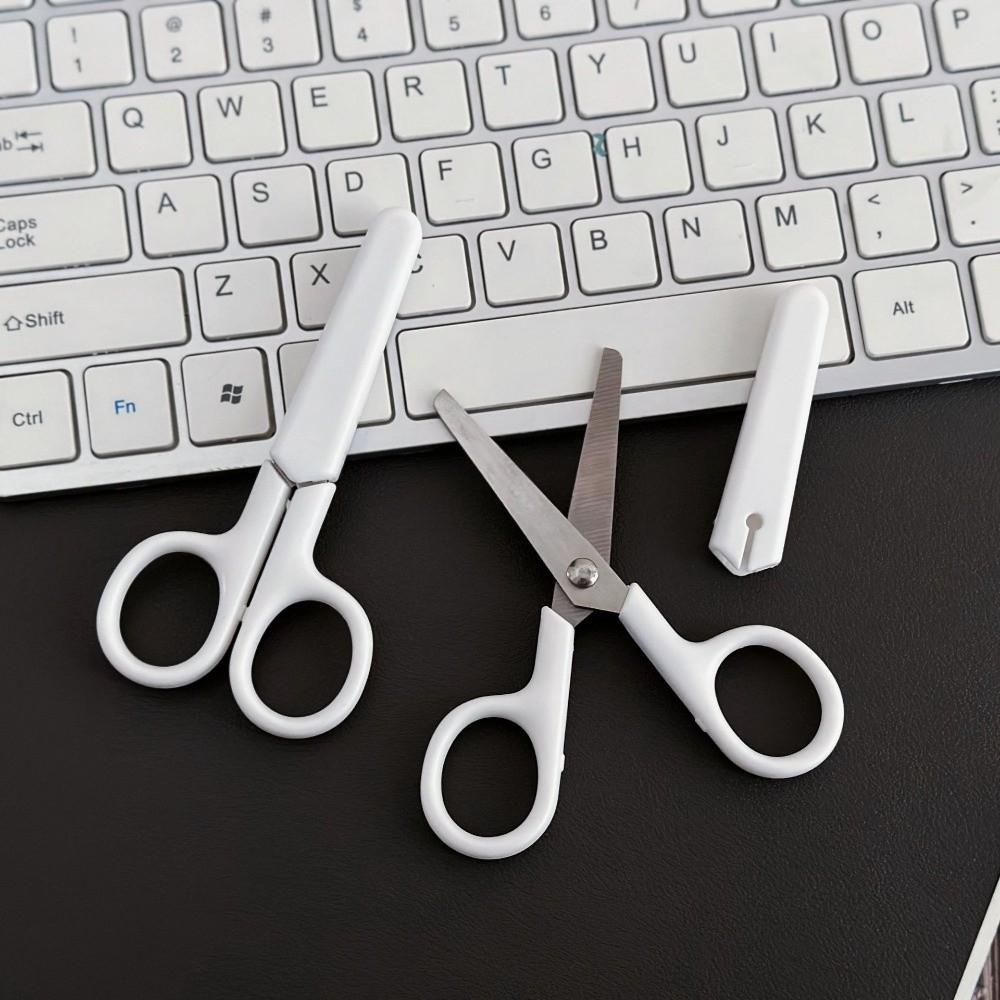 Pure White Children's Scissors Handmade Cut Paper Tool Mini Stationery Scissors Kindergarten