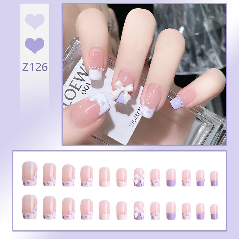 Handmade Press-On Nails – Crushed Diamond Butterfly Glitter Tips Collection