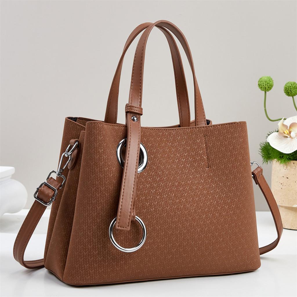 Trendy Oversized Bag With Belt Decor In Pu Leather For Casual Office Use