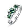 JoyceJelly S925 Silver Colors Moissanite Ring 2CT 4CT Total Full Moissanite Diamond Jewelry For Wedding Engagement Gift