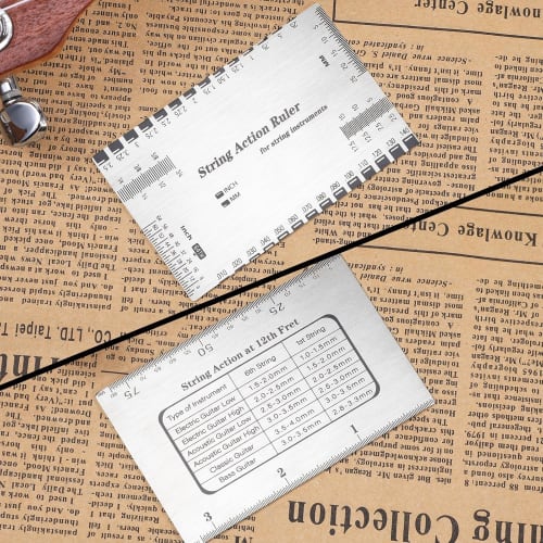String Height Gauge, Guitar String Height Ruler, String Height Measurement Tool, Fingerboard Protection, Fingerboard Grinding, Maintenance Tool, Measu