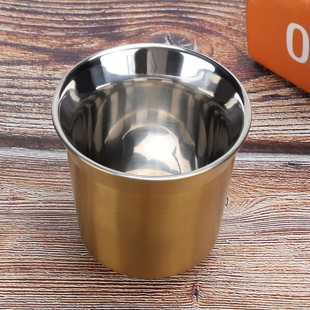 304 Stainless Steel Heat Insulated Double Layer Coffee Cup Mug for Home Coffee ShopGold