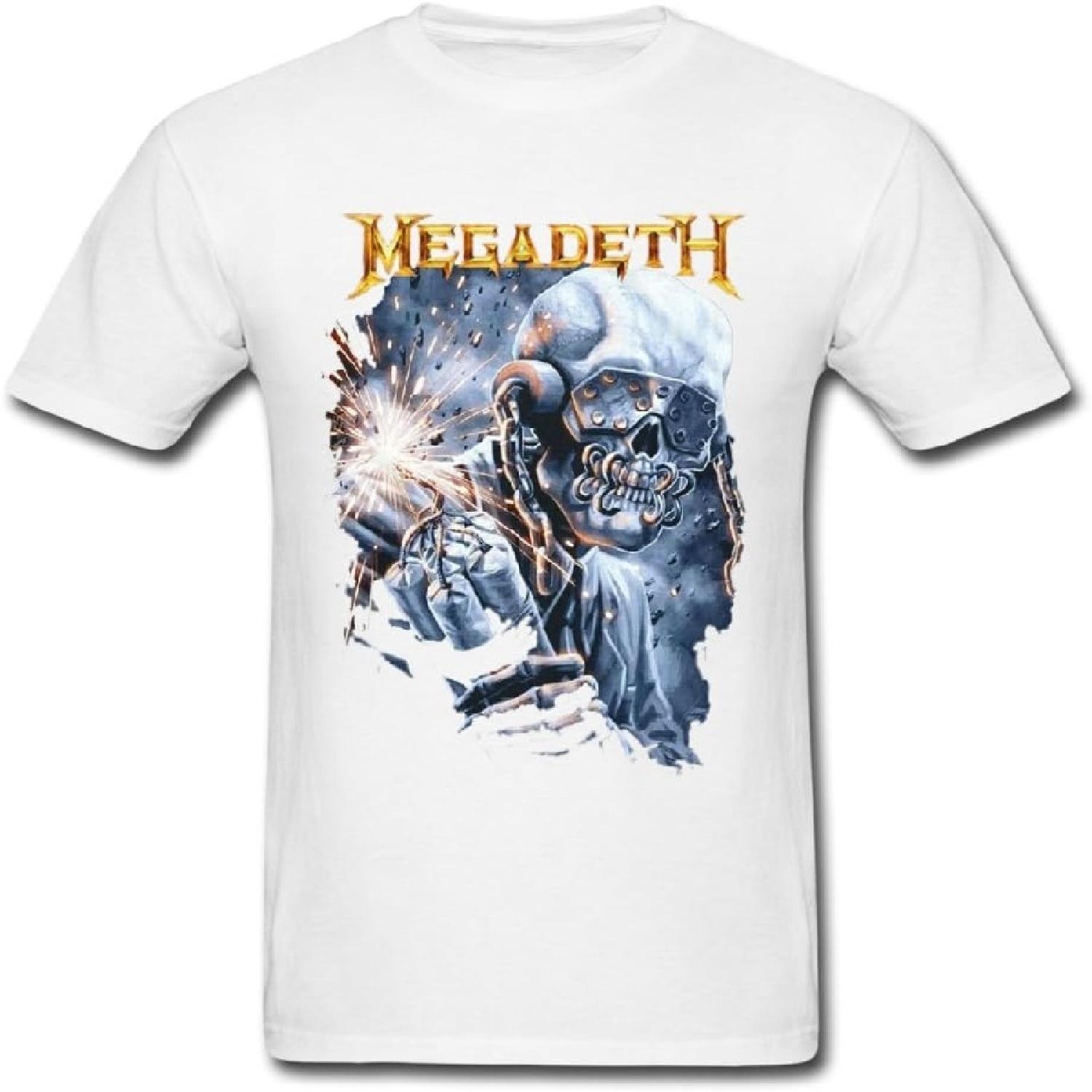 

Hugogo Кумедні На Знижці Megadeth Mudnayne Рок-н-рол Музика Білі Чоловіки Футболки Великі XL білий