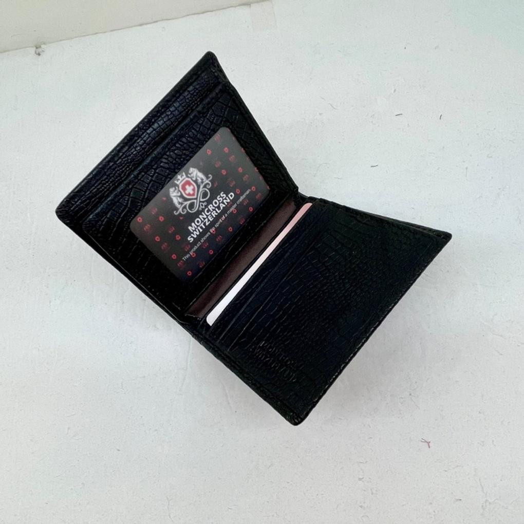 Men's Premium Cowhide Vertical Bifold Wallet - Men's Essential Item - 75% Off Sale - AM2103-4 Black