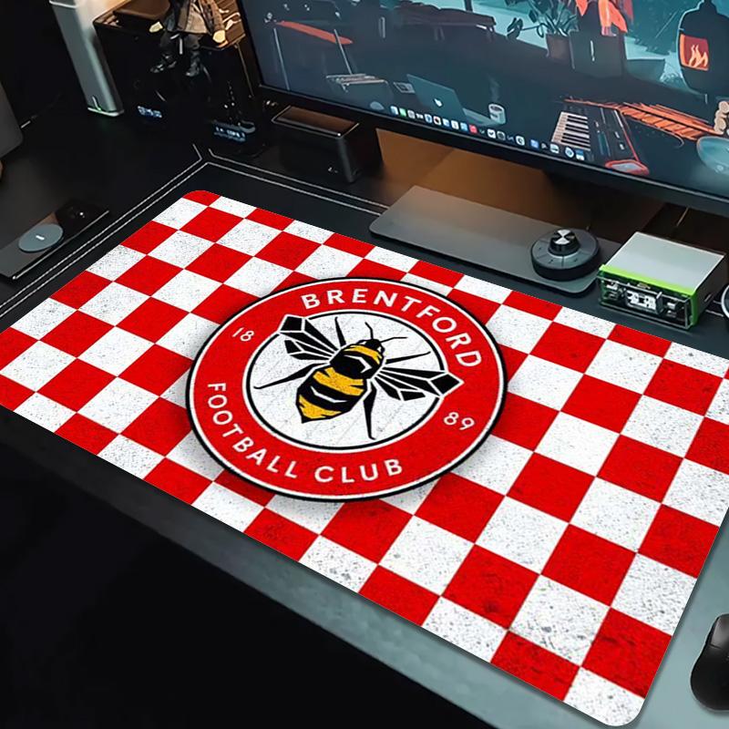 Brentford FC Color Mouse Pad Large Gaming Table Cushion Non-slip Laptop Tablet Big Mousepad XXL Mat Mini PC Playmat With Lock Edge