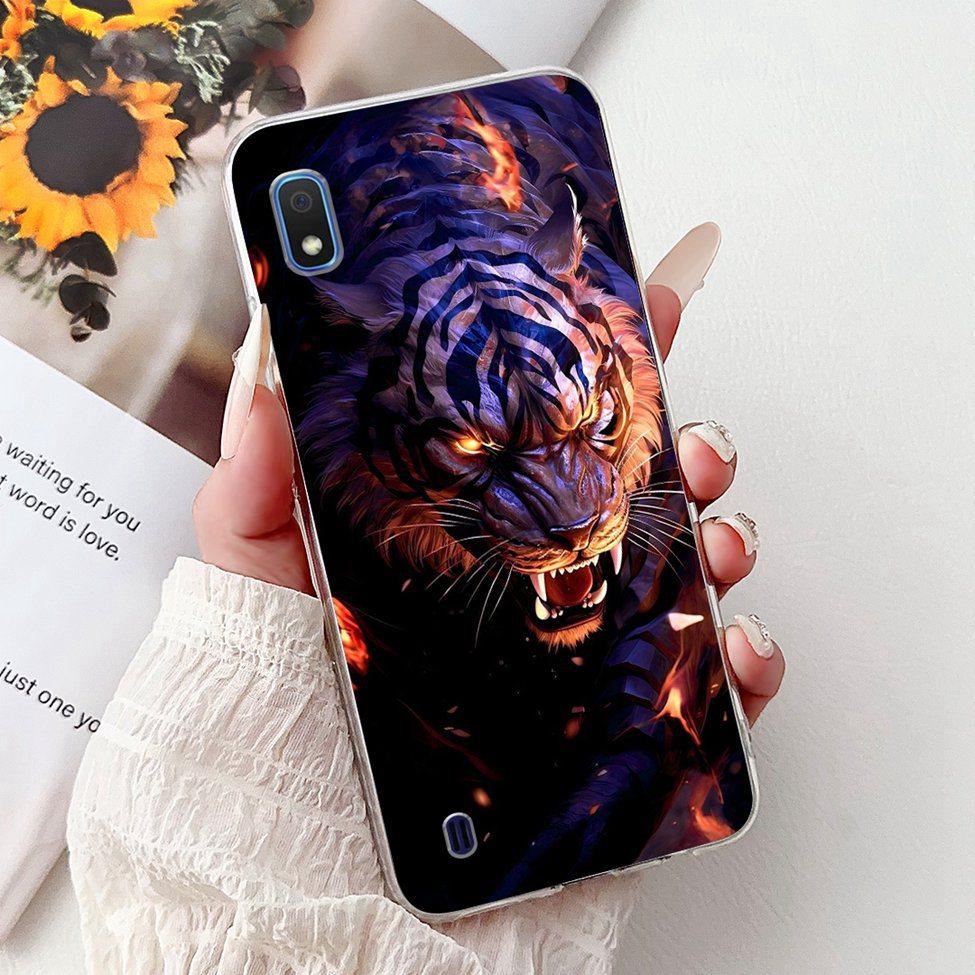 Clear For Samsung A10 Case SM-A105F Cute Fashion Flowers Painted Back Cover For Samsung Galaxy A10 Phone Case A105G A105M A105FN