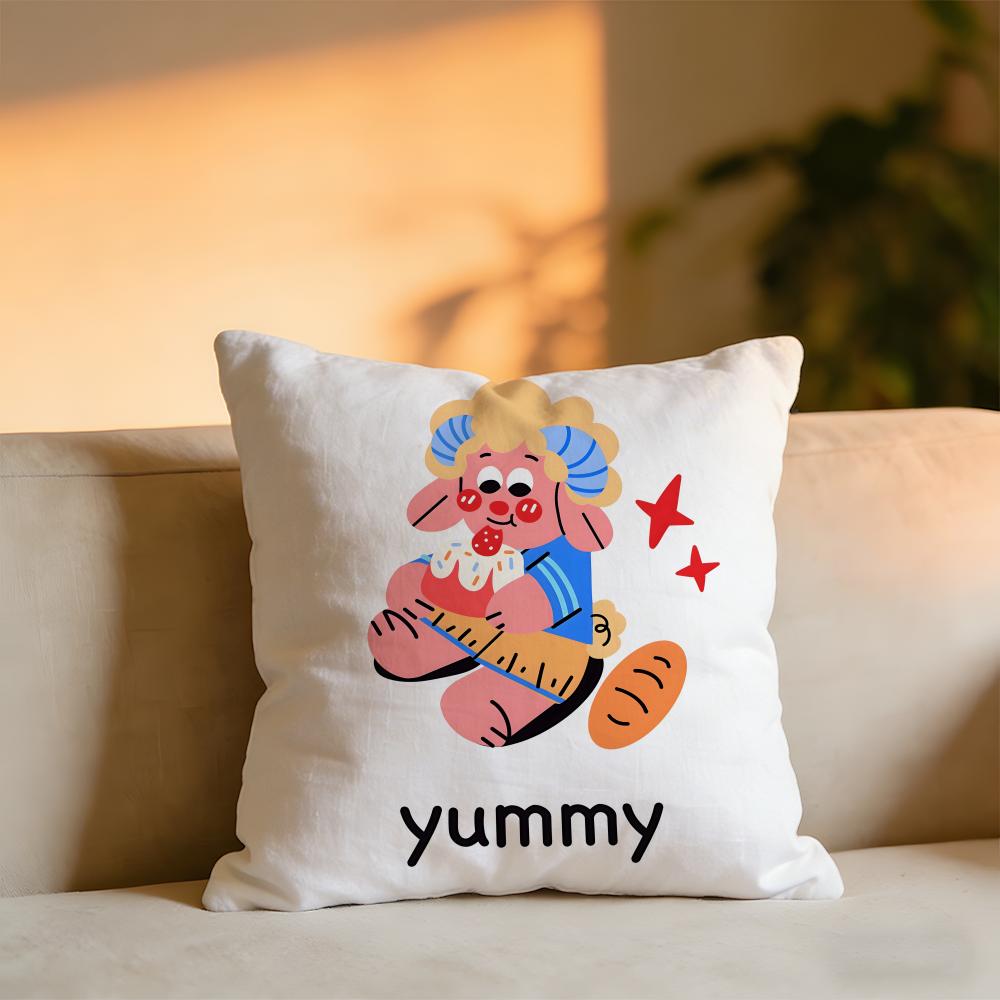 Animal Chef Cushion Cover Cozy Velvet Throw PillowSoft Warm Cushion For Sofa  Bed 30X30cm