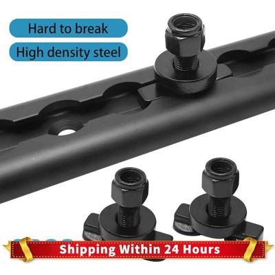 8Pcs Threaded Stud Nut Fitting Tie Down Used with L Track Rail Hook Tie Down Rope Anchor Point Steel for Truck Bed Pickup RV ATV