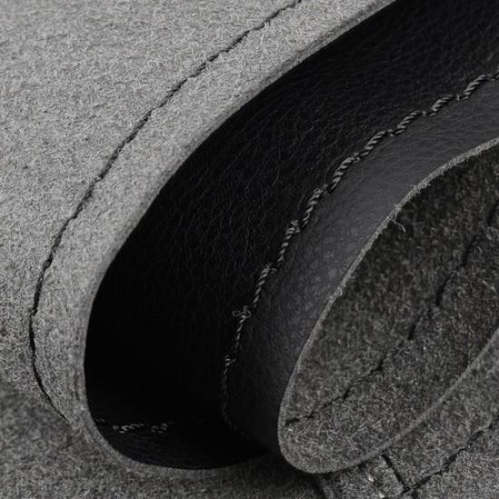 DIY Black Leather Sewing Steering Wheel Cover For Hyundai Palisade -