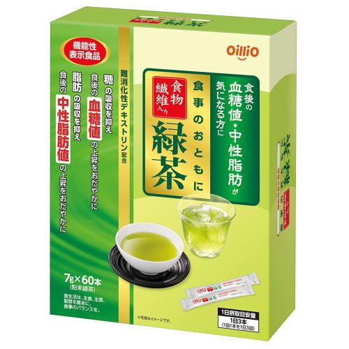

Nissin Oillio Meal Companion Green Tea with Dietary Fiber, 60 packets, Functional Food