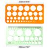 10 Pcs Multifunctional Ruler Quilling Tool Circle Template Measuring Geometric Ruler Shape Stencil Round Hole Ruler Tool