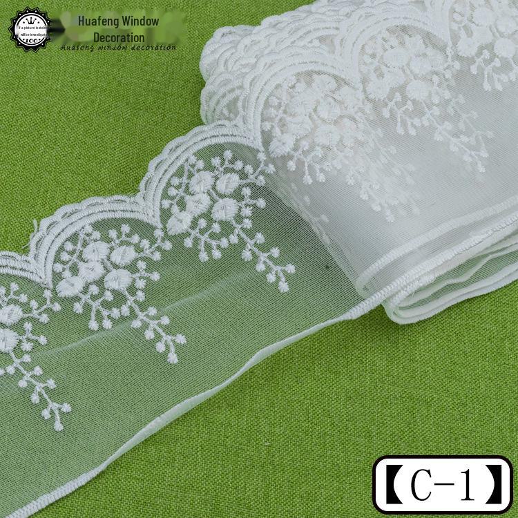 

Белая кружевная сетчатая юбка-занавеска: Вышитый аксессуар для одежды своими руками, 10-65 см, 13 метров