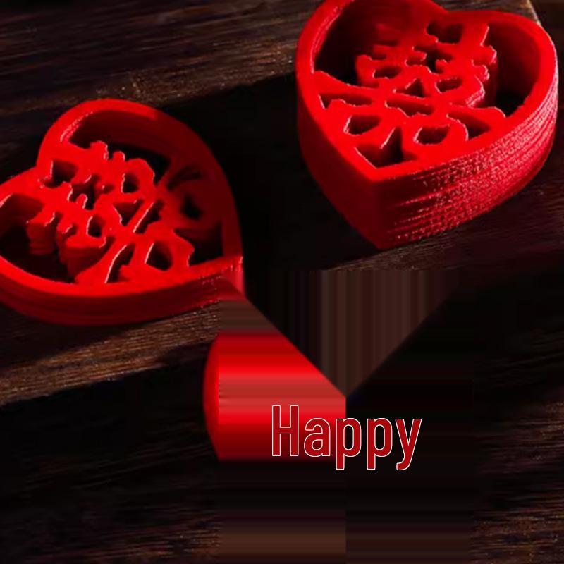 Handcrafted Double Happiness Wedding Decoration Stickers for Wedding Rooms 5*5CM Hand-held Joy