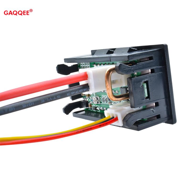 Voltmeter Ammeter DC 200V 10A  Blue Red Dual Digital LED Display Ampere Volt Voltage Current Meter Tester Detector 4 Bit 5 Wires