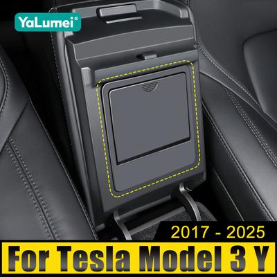 Für Tesla Model 3 Y 2017 2018 2019 2020 2021 2022 2023 2024 2025 Auto Mittelkonsole Armlehnenbox Aufbewahrungsbehälter Halter Ablage