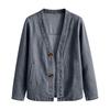 Women’s Casual Denim Cardigan Jacket Long Sleeve Button Front Relaxed Fit Lightweight Outerwear for Everyday Wear
