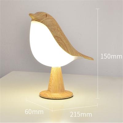 USB Rechargable 1PC 3 Color Temperature Small Desk Lamp Bird Lamp Bedside Lamps Touch Sensor Cordless Lamp Kids Night Light