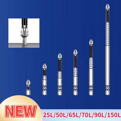 K5 Anti-Rutsch Schraubendreherkopf S2 Stark Magnetisch 5A Schwarzer Kreuzschlitz-Schraubendreherkopf Handbohrer Elektrischer Schraubendreher