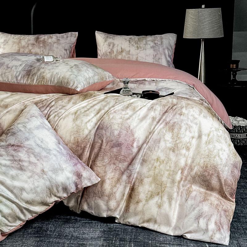 Жаккардовый комплект постельного белья Mansa Jiaren Maishang  Летняя орхидея , 4 предмета