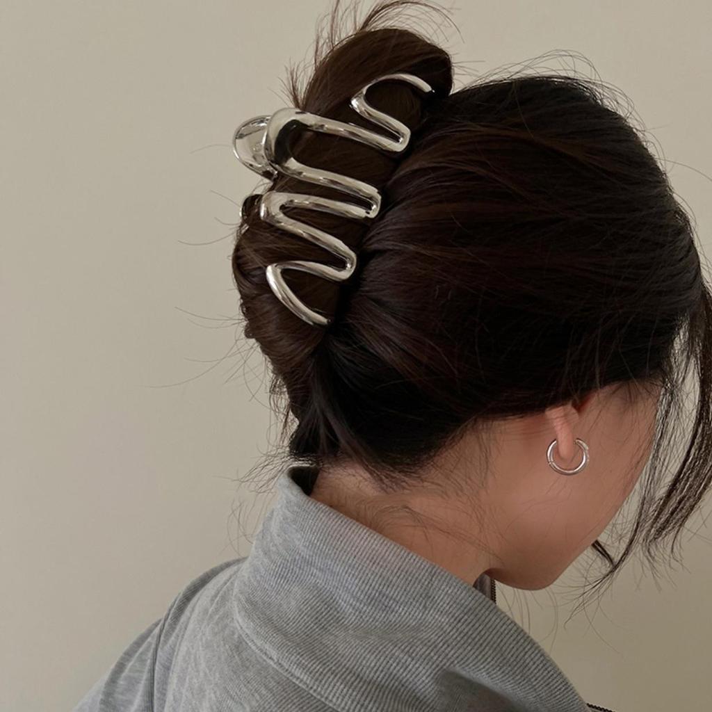 Retro Geometrische Metalllinie Haarnadel: Vielseitige, coole und süße Haarspange für modische Pferdeschwänze