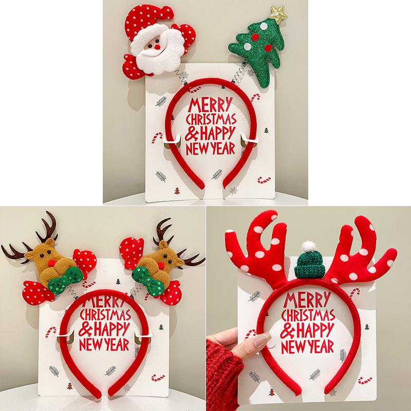 Mori Style Reindeer Antler Headband: Cute Christmas Hair Clip for Women & Kids