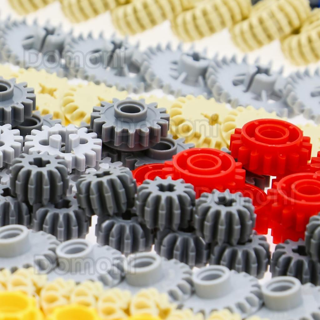 Technic Teile für Lego Bausätze, 466 Stück Auto Zahnrad Achse Stift Kettenglied Reifen Rad Bausteine Set - Kompatibel mit großen Marken