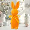 Easter Bunny Statue Freestanding Foam Rabbit Ornament Faux Moss Rabbit Flocked Bunny Figurine Centerpiece for Desk Mantel Dining Table