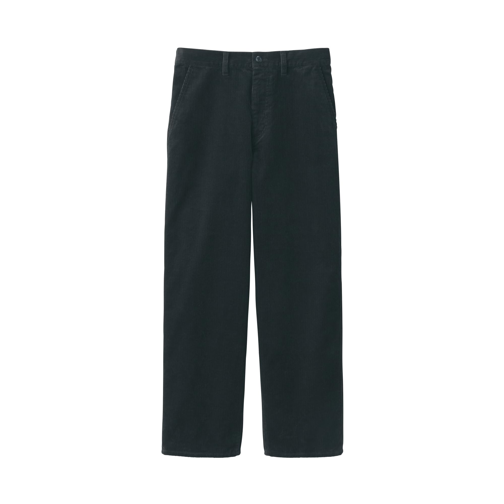 

MUJI Men s Kapok-Blend Corduroy Wide Pants (AE0XXA4A) Black, Size S